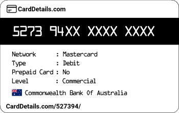Card Details: 527394