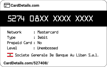 Card Details: 527408