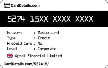 Card Details: 527415