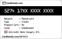 Card Details: 527417