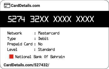 Card Details: 527432