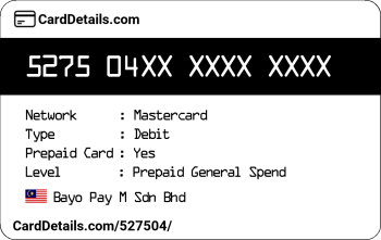 Card Details: 527504