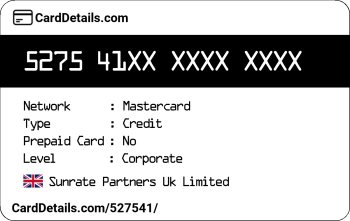 Card Details: 527541