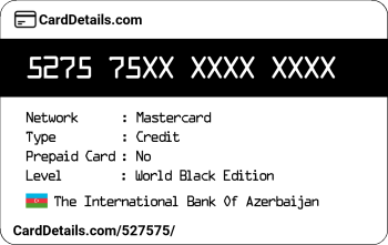 Card Details: 527575