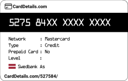 Card Details: 527584