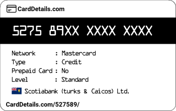 Card Details: 527589