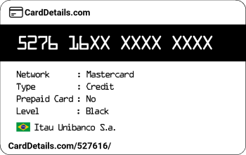Card Details: 527616