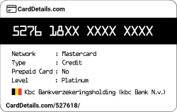 Card Details: 527618
