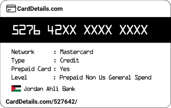 Card Details: 527642