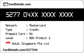 Card Details: 527704