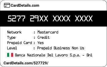 Card Details: 527729