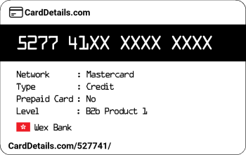 Card Details: 527741