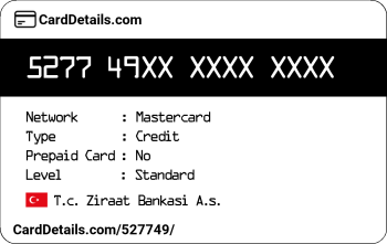 Card Details: 527749