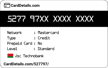 Card Details: 527797