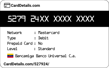 Card Details: 527924