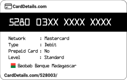 Card Details: 528003