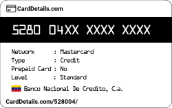 Card Details: 528004