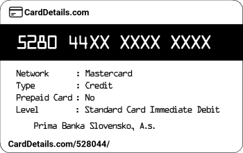 Card Details: 528044