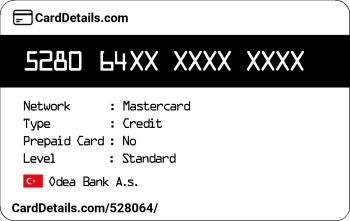 Card Details: 528064