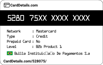 Card Details: 528075