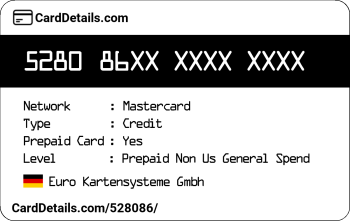 Card Details: 528086
