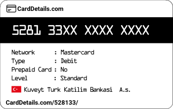 Card Details: 528133