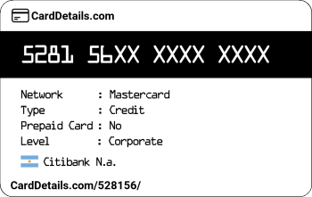 Card Details: 528156