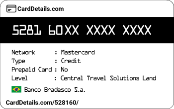 Card Details: 528160