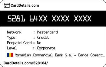 Card Details: 528164