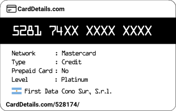 Card Details: 528174