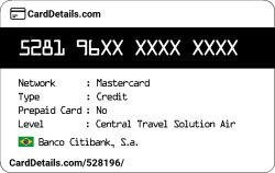 Card Details: 528196