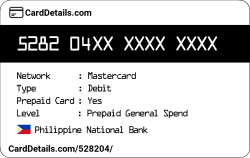 Card Details: 528204