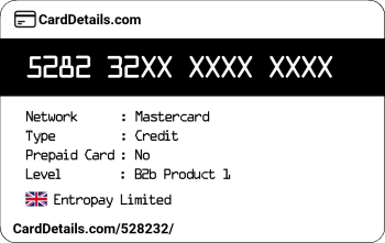 Card Details: 528232