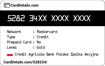 Card Details: 528234