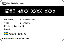 Card Details: 528248