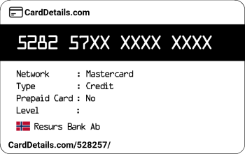 Card Details: 528257