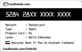 Card Details: 528428