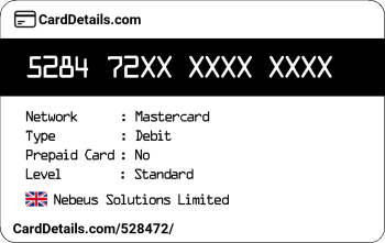 Card Details: 528472