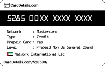 Card Details: 528500