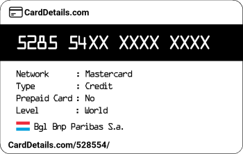 Card Details: 528554