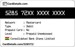 Card Details: 528572