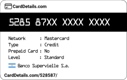 Card Details: 528587