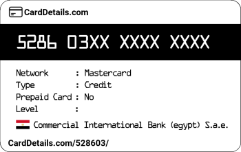 Card Details: 528603