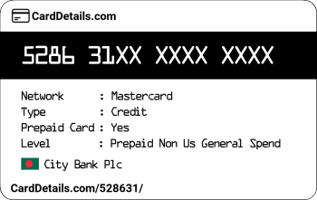 Card Details: 528631