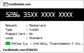 Card Details: 528635