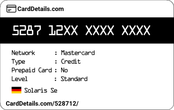 Card Details: 528712