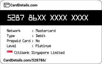 Card Details: 528786