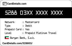 Card Details: 528803