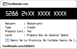 Card Details: 528824