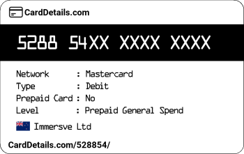 Card Details: 528854